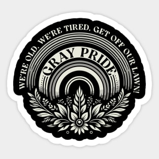 Gray Pride Sticker